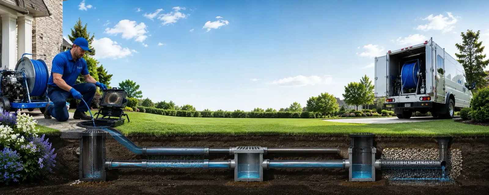 Outdoor drain cleaning information for Evansville, WY
